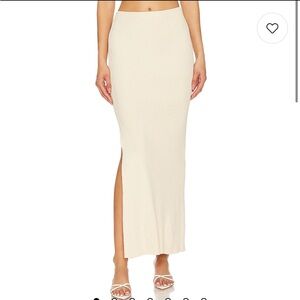 Line & Dot Taupe Maxi Skirt